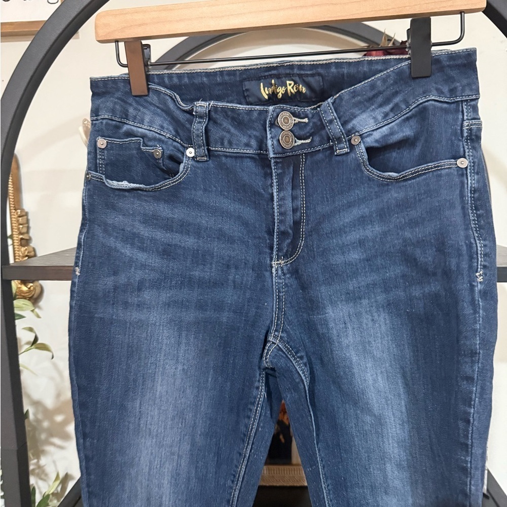 Indigo Rein Blue Skinny Jeans with Tapered Legs - Picture 2 of 8